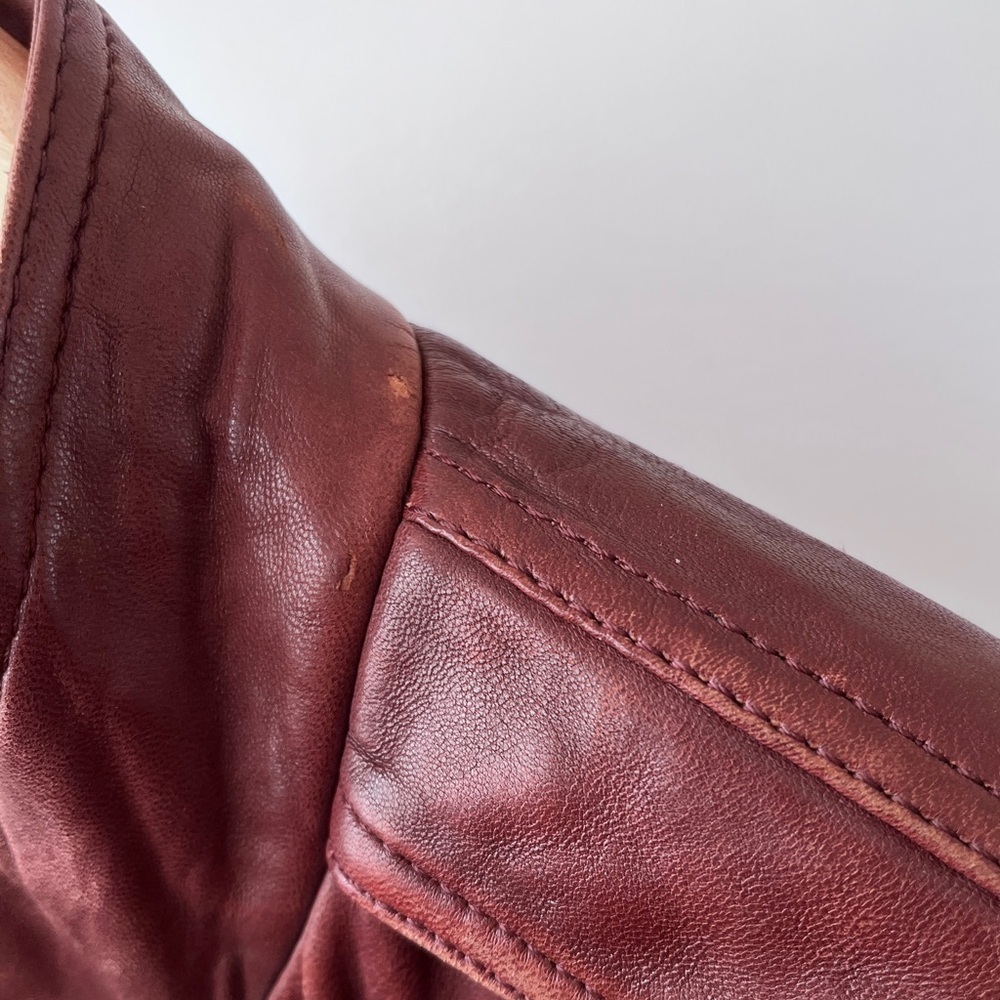 Vintage Members Only By Europe Craft Brown Leather Men’s Bomber Jacket Size 44 L - Picture 13 of 16